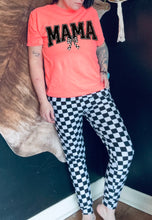 Load image into Gallery viewer, Comfort colors Mama checkered bow Graphic tee / checkered athletic pocket shorts SOLD SEPARATELY - Mavictoria Designs Hot Press Express