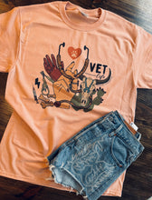 Load image into Gallery viewer, Profession graphic tees but make it WESTERN tooled leather bullskull turquoise ect - Mavictoria Designs Hot Press Express