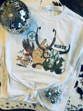 Load image into Gallery viewer, Profession graphic tees but make it WESTERN tooled leather bullskull turquoise ect - Mavictoria Designs Hot Press Express