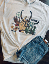 Load image into Gallery viewer, Profession graphic tees but make it WESTERN tooled leather bullskull turquoise ect - Mavictoria Designs Hot Press Express