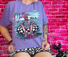 Load image into Gallery viewer, Chillin like a felon TRUMP neon graphic tee collection comfort colors or port and company beach wash // checkered shorts available separately - Mavictoria Designs Hot Press Express