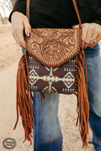Load image into Gallery viewer, Genuine tooled leather Nita crossbody purse by Sterling Kreek - Mavictoria Designs Hot Press Express