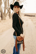 Load image into Gallery viewer, Genuine tooled leather Nita crossbody purse by Sterling Kreek - Mavictoria Designs Hot Press Express