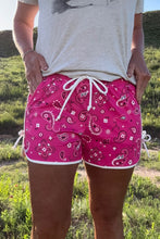 Load image into Gallery viewer, BANDANA BABE HOT PINK SHORTS sterling kreek - Mavictoria Designs Hot Press Express