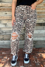 Load image into Gallery viewer, HEAR ME ROAR LEOPARD JEANS IN STOCK - Mavictoria Designs Hot Press Express