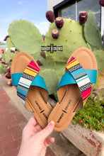 Load image into Gallery viewer, Shiner Serape Sandals - Mavictoria Designs Hot Press Express