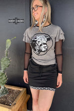 Load image into Gallery viewer, Howdy Hereford Mesh Sleeve Top - Mavictoria Designs Hot Press Express