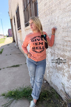 Load image into Gallery viewer, Give 'Em Hell Long Sleeve Tee - Mavictoria Designs Hot Press Express