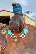 Load image into Gallery viewer, Turquoise Bit Necklace - Mavictoria Designs Hot Press Express