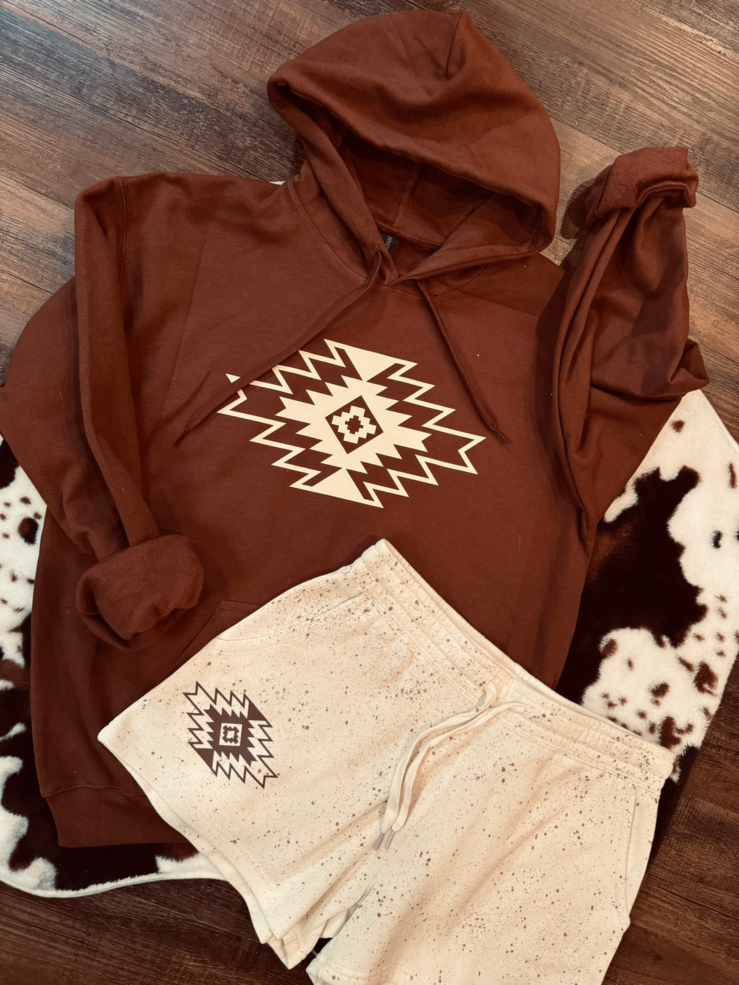 Chocolate brown cream aztec sweatsuit sweat set (purchase separately) - Mavictoria Designs Hot Press Express