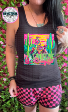 Load image into Gallery viewer, NEON COUNTRY WESTERN COLLECTION ON BLACK TANK - Mavictoria Designs Hot Press Express
