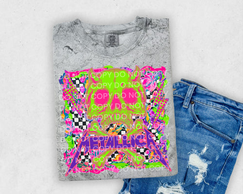 Smoke comfort colors METALLICA band western graphic tee - Mavictoria Designs Hot Press Express