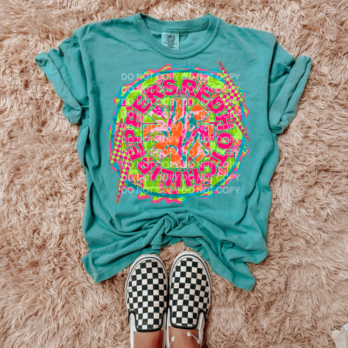 Seafoam comfort colors RED HOT CHILI PEPPERS band western graphic tee - Mavictoria Designs Hot Press Express