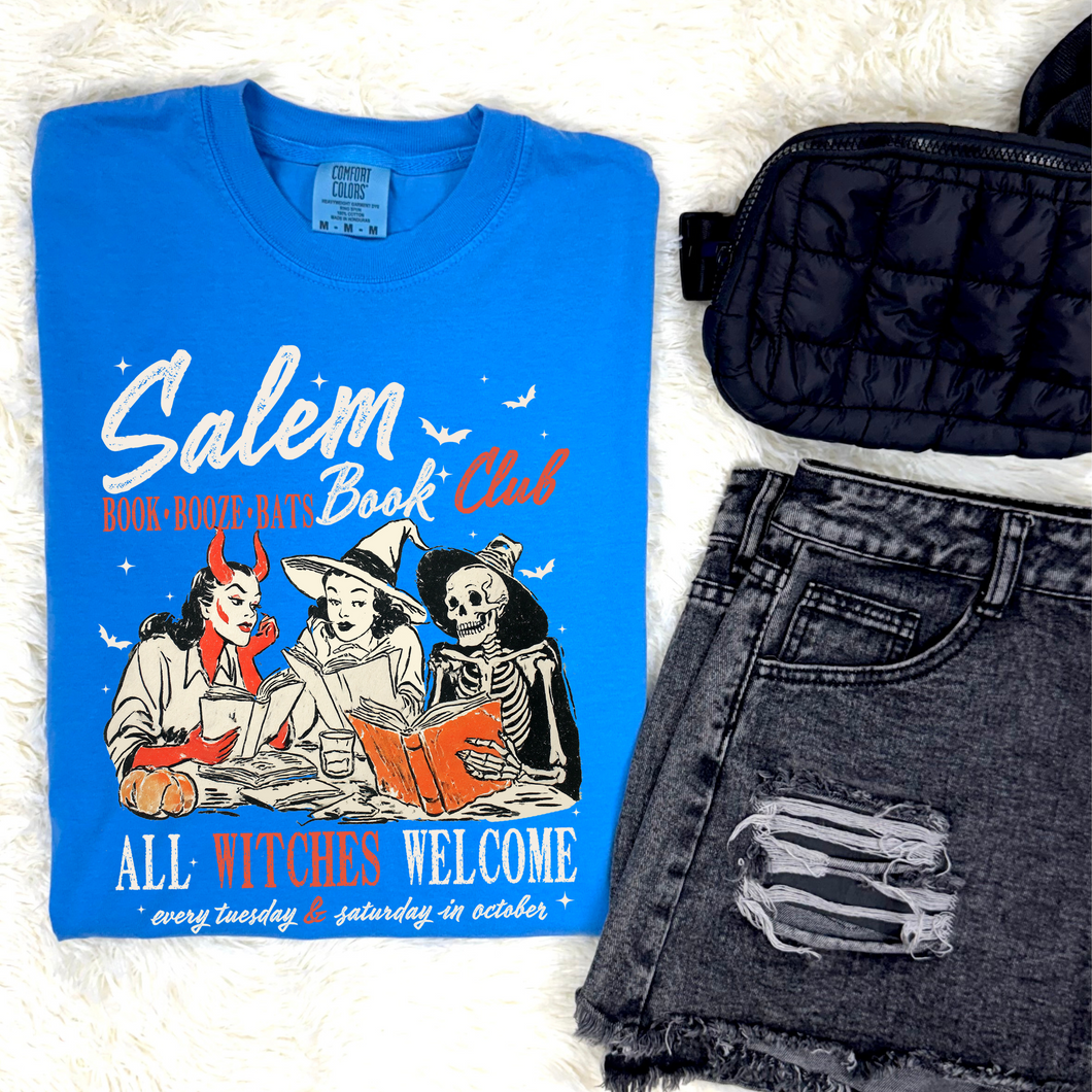 Salem Book Club Graphic Tee - Mavictoria Designs Hot Press Express