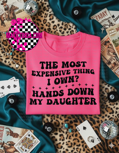 The most expensive thing I own? Hands down my daughter on NEON PINK hoodie, crewneck, long sleeve or tee - Mavictoria Designs Hot Press Express
