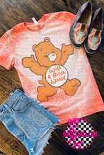 Load image into Gallery viewer, Bleached swear bear care bear graphic tees - Mavictoria Designs Hot Press Express
