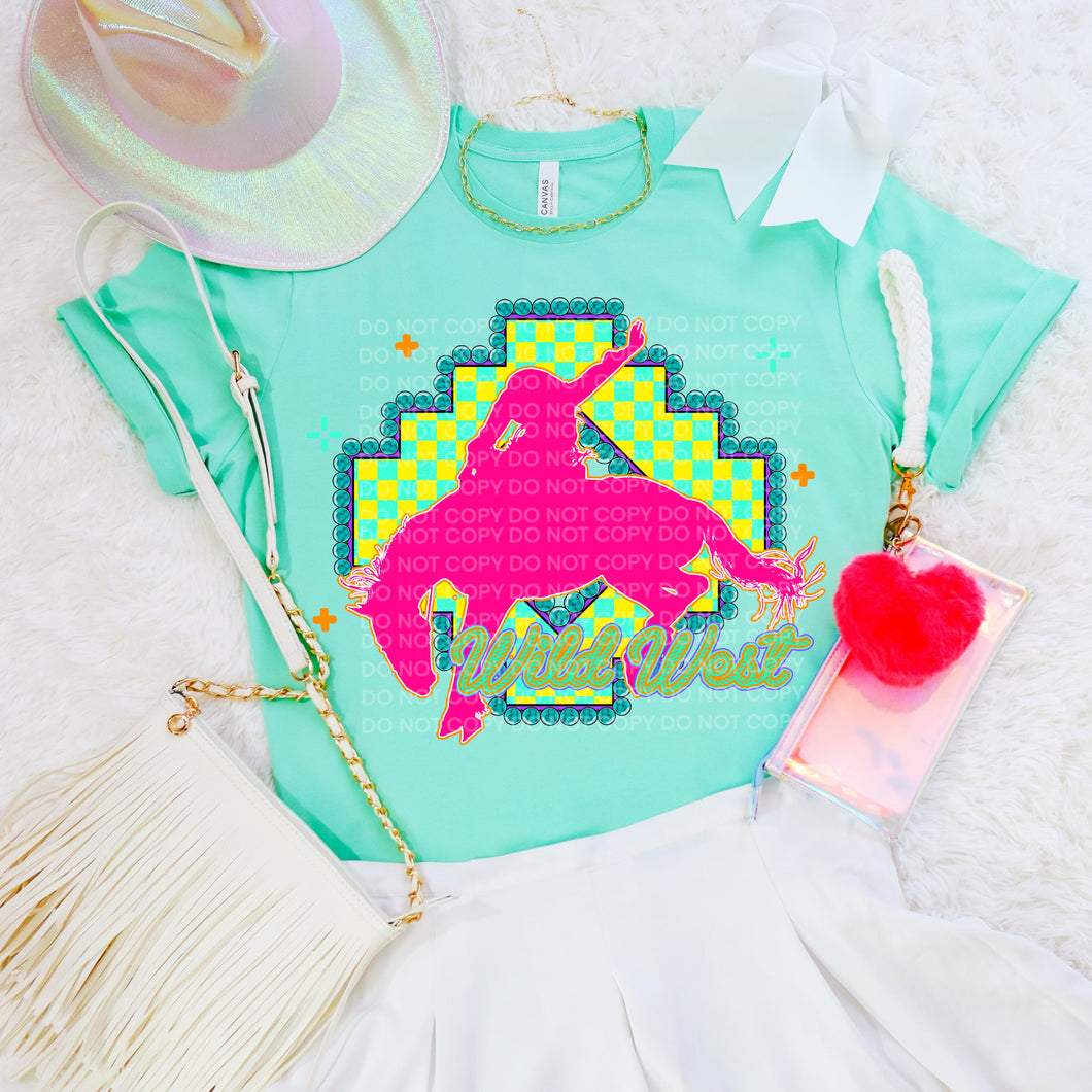 WILD WEST western graphic tee (choose your color) - Mavictoria Designs Hot Press Express