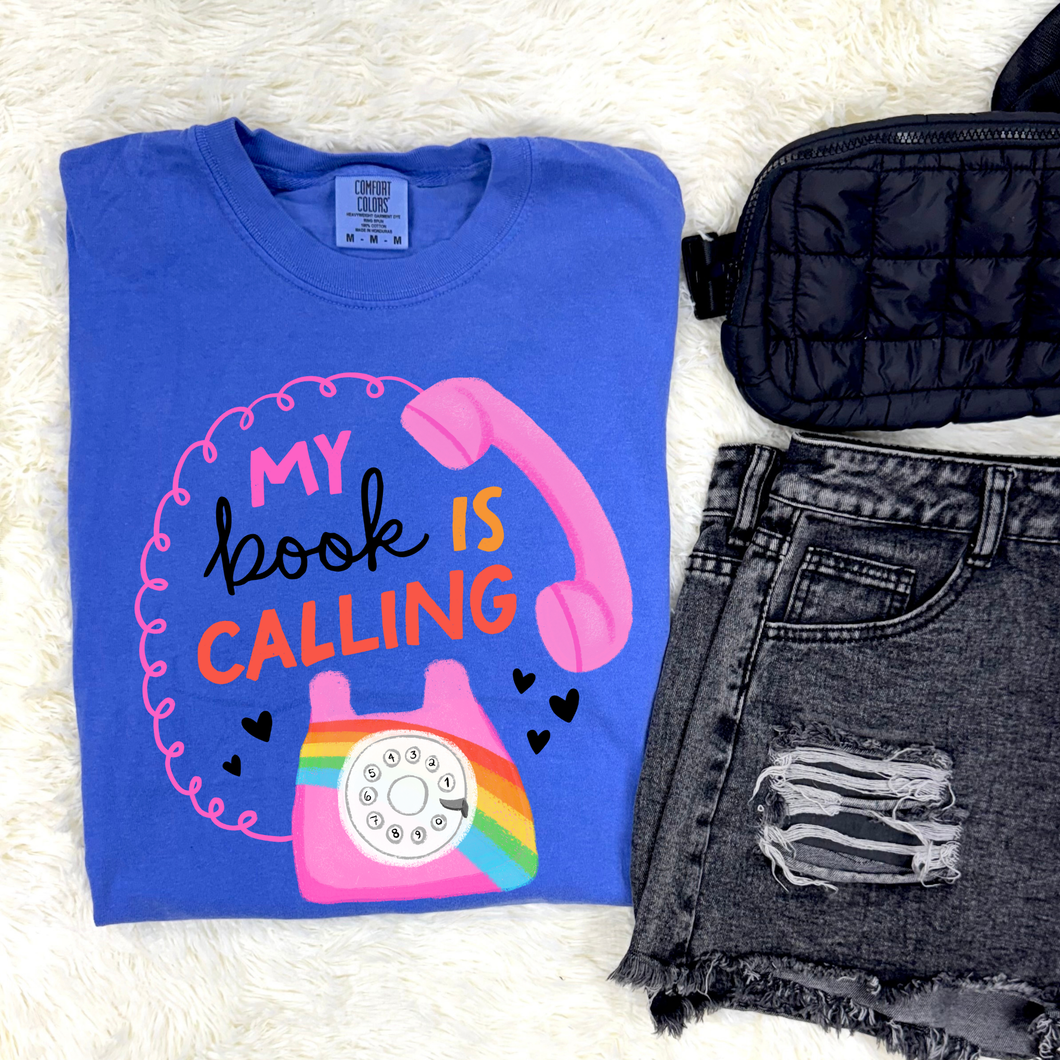 Book is Calling Graphic Tee - Mavictoria Designs Hot Press Express