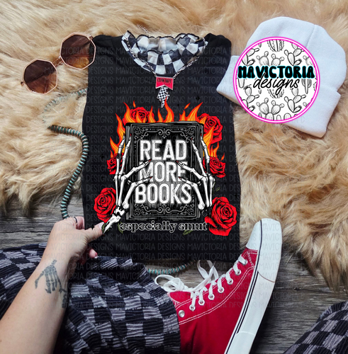 Read more books especially smut on black hoodie, crewneck, long sleeve or tee - Mavictoria Designs Hot Press Express