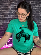 Load image into Gallery viewer, The Neon bronc comfort colors collection graphic tees checkered shorts sold separately - Mavictoria Designs Hot Press Express
