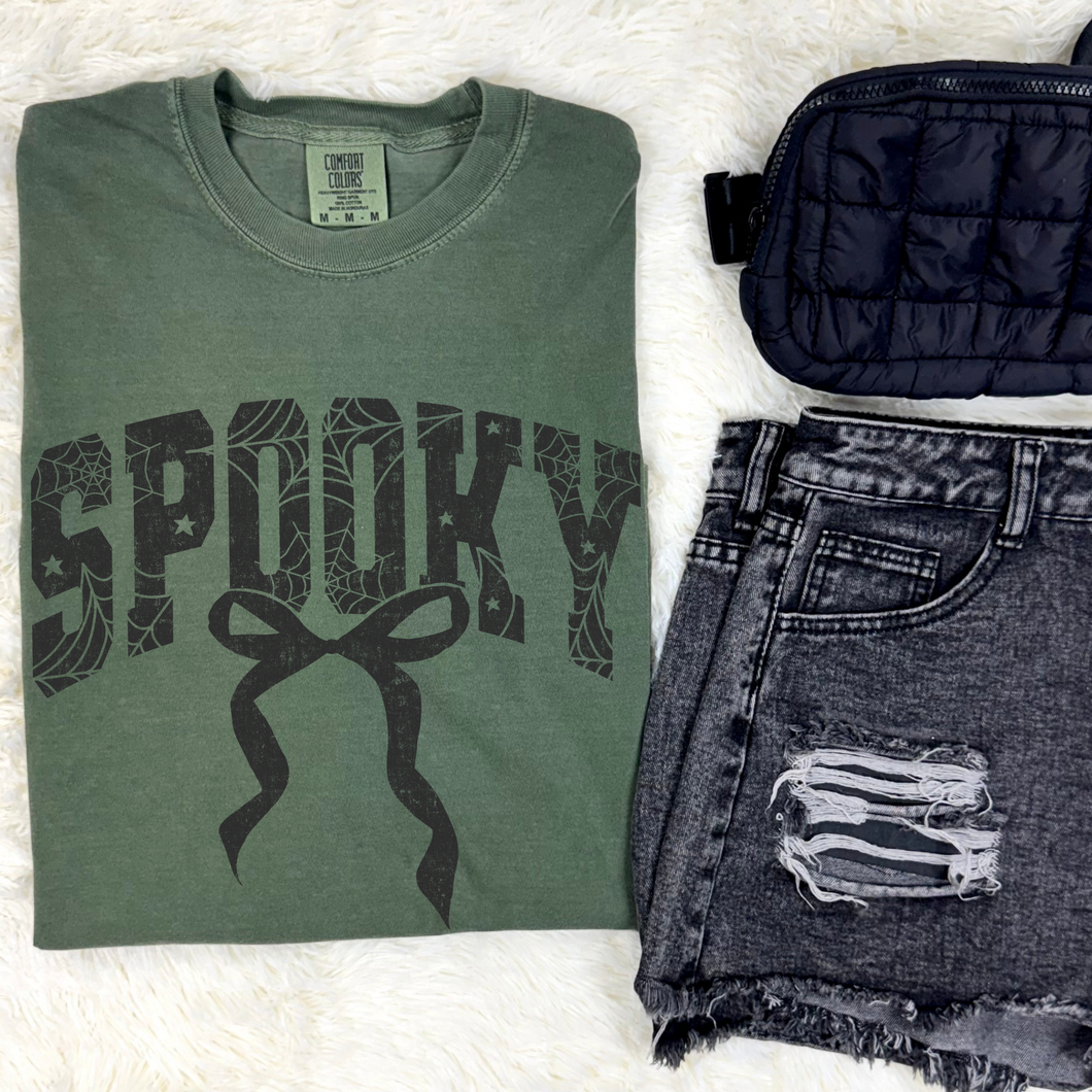 Spooky Star Bow Graphic Tee - Mavictoria Designs Hot Press Express
