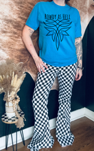 Load image into Gallery viewer, Rowdy as hell bootstitch boot stitch Neon Comfort Colors Collection // checkered shorts sold separately - Mavictoria Designs Hot Press Express
