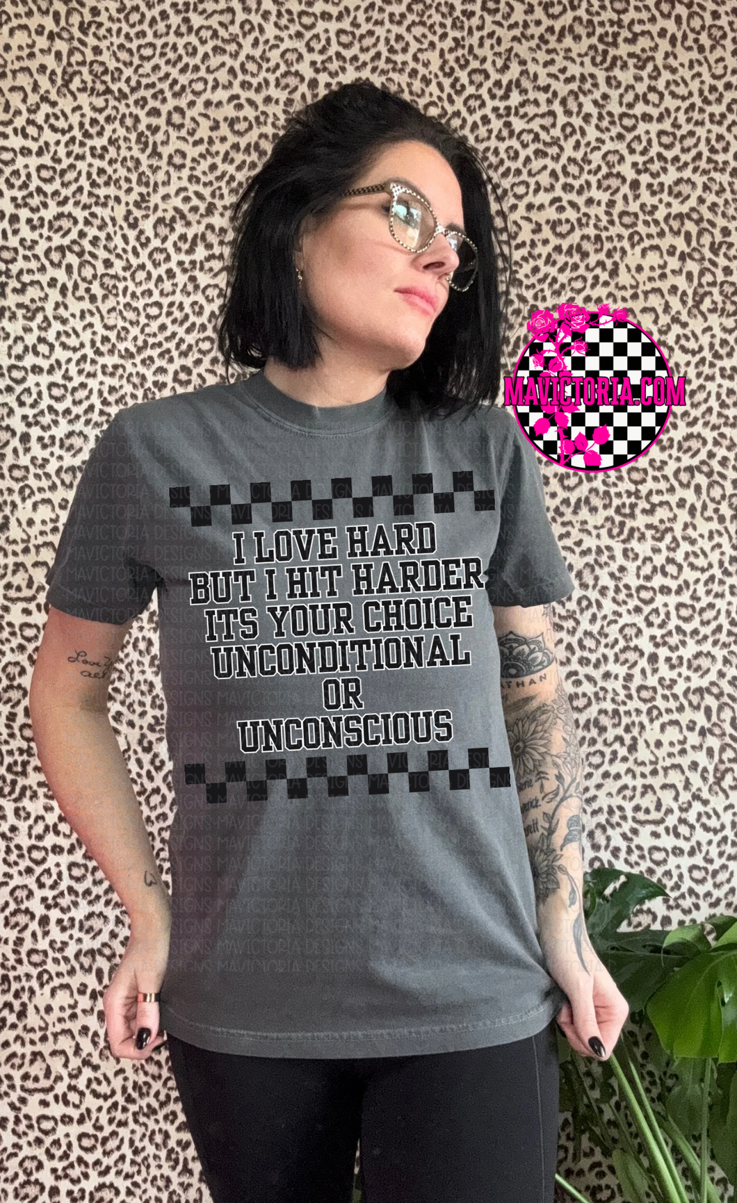 I love hard but I hit harder on pepper hoodie , crewneck, long sleeve or tee - Mavictoria Designs Hot Press Express