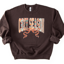 Load image into Gallery viewer, Cozy Patterned Bow Graphic Tee &amp; Sweatshirt - Mavictoria Designs Hot Press Express
