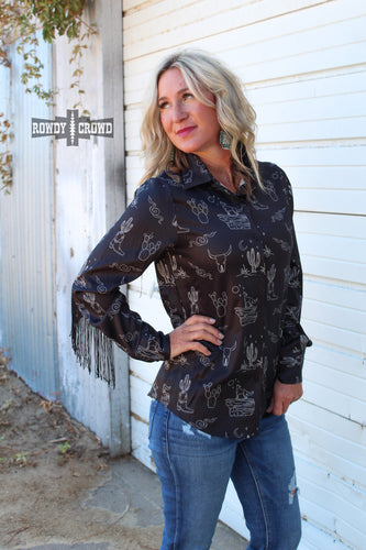 Desert Fringe Button Up - Mavictoria Designs Hot Press Express