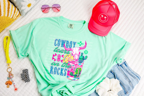 Cowboy tears on the rocks on comfort colors graphic tee (you pick color) - Mavictoria Designs Hot Press Express