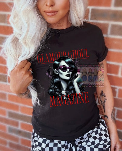 Glamour Ghoul Magazine, comfort colors graphic tee // checkered shorts available separately - Mavictoria Designs Hot Press Express