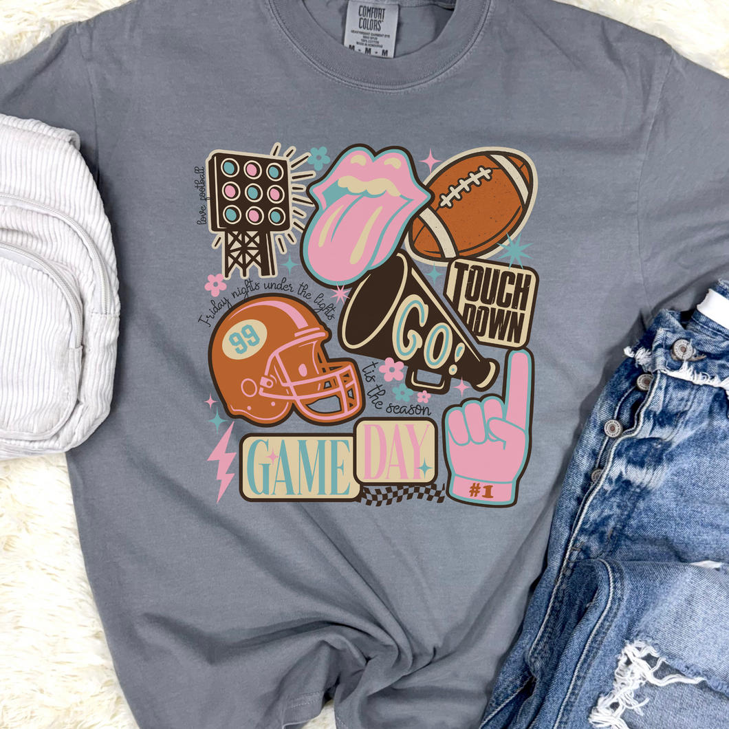 Retro Game Day Graphic Tee - Mavictoria Designs Hot Press Express