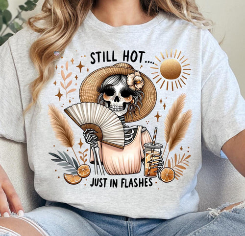 Still HOT just in flashes on ash hoodie , crewneck, long sleeve or tee - Mavictoria Designs Hot Press Express