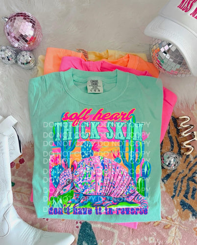 Mint comfort colors soft heart thick skin western graphic tee - Mavictoria Designs Hot Press Express