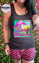 Load image into Gallery viewer, NEON COUNTRY WESTERN COLLECTION ON BLACK TANK - Mavictoria Designs Hot Press Express
