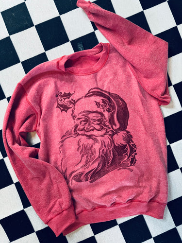 TRENDY inside out SANTA crewneck sweatshirt // Christmas - Mavictoria Designs Hot Press Express