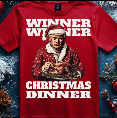 WINNER WINNER CHRISTMAS DINNER hoodie, crewneck, long sleeve or graphic tee - Mavictoria Designs Hot Press Express