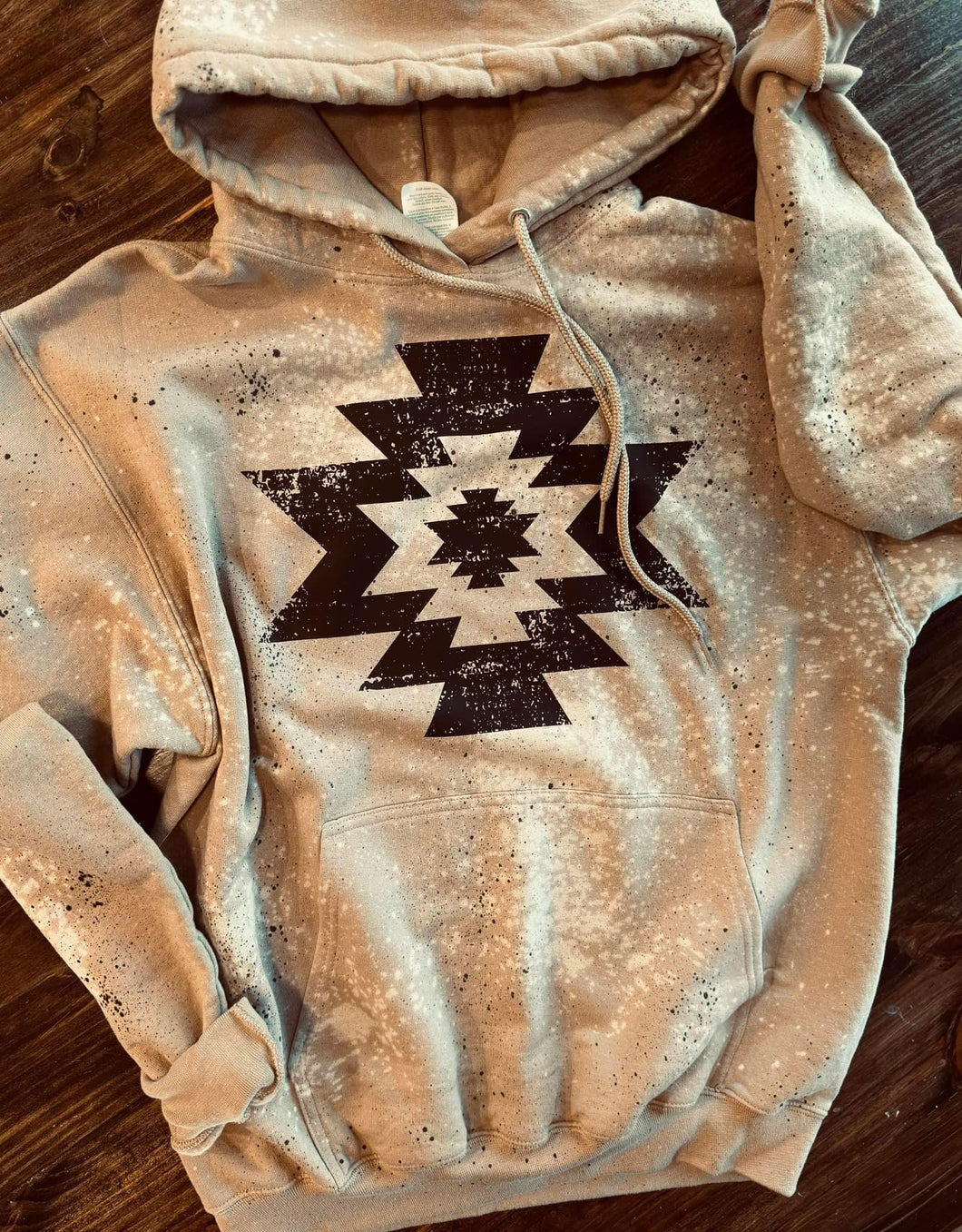 Sand splatter and bleached Aztec collection : tee long sleeve sweatshirt hoodie sweatpants or shorts SOLD SEPARATELY - Mavictoria Designs Hot Press Express