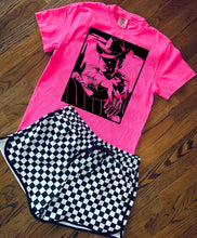 Load image into Gallery viewer, The Neon Cowboy Collection on Comfort Colors or Beach Wash Graphic Tees // checkered shorts and joggers sold separately - Mavictoria Designs Hot Press Express
