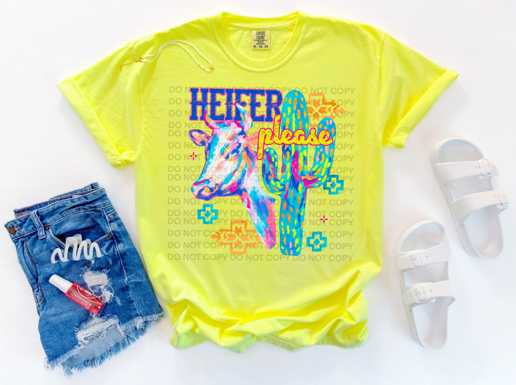 Heifer please on comfort colors graphic tee (you pick color) - Mavictoria Designs Hot Press Express