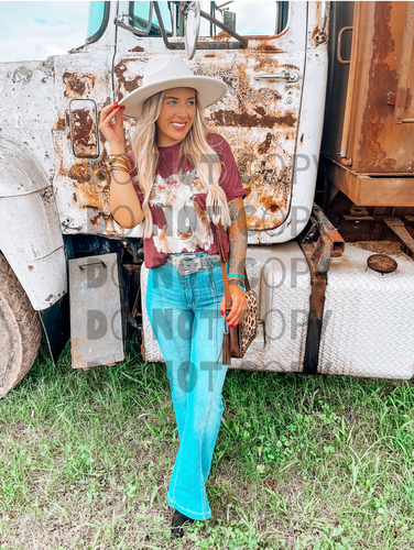 Floral cow watercolor graphic tee or sweatshirt heifer - Mavictoria Designs Hot Press Express