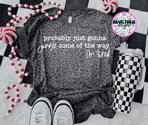 Probably just gonna jingle some of the way I’M TIRED on LAT black leopard graphic tee - Mavictoria Designs Hot Press Express