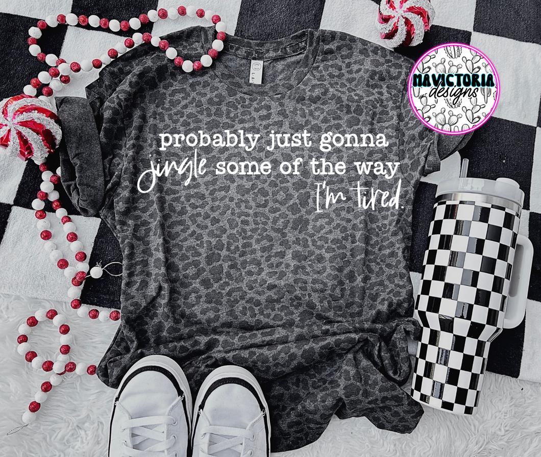 Probably just gonna jingle some of the way I’M TIRED on LAT black leopard graphic tee - Mavictoria Designs Hot Press Express