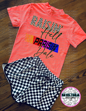 Load image into Gallery viewer, Raisin hell and praisin dale neon graphic tee collection // checkered shorts sold separately - Mavictoria Designs Hot Press Express
