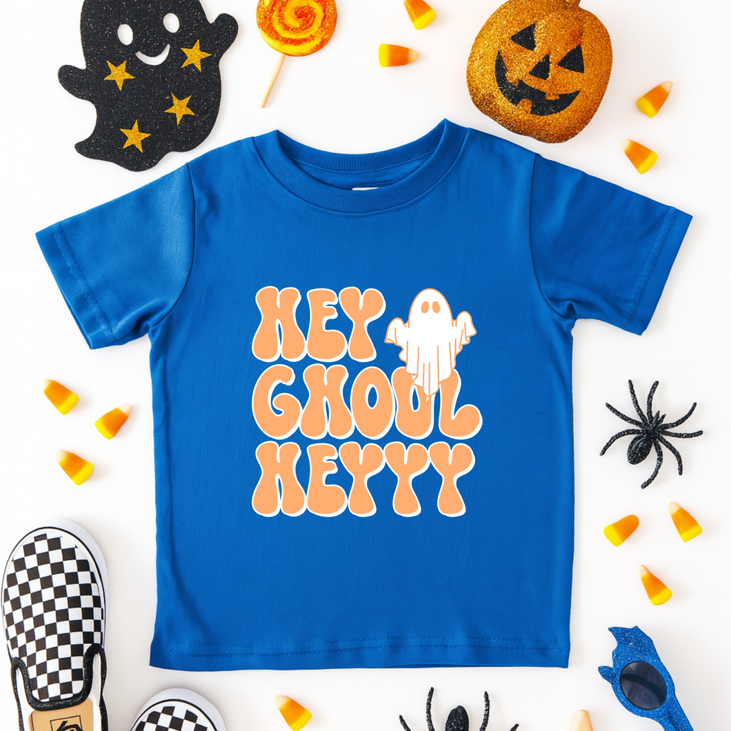 Hey Ghoul Graphic Tee Toddler + Youth - Mavictoria Designs Hot Press Express