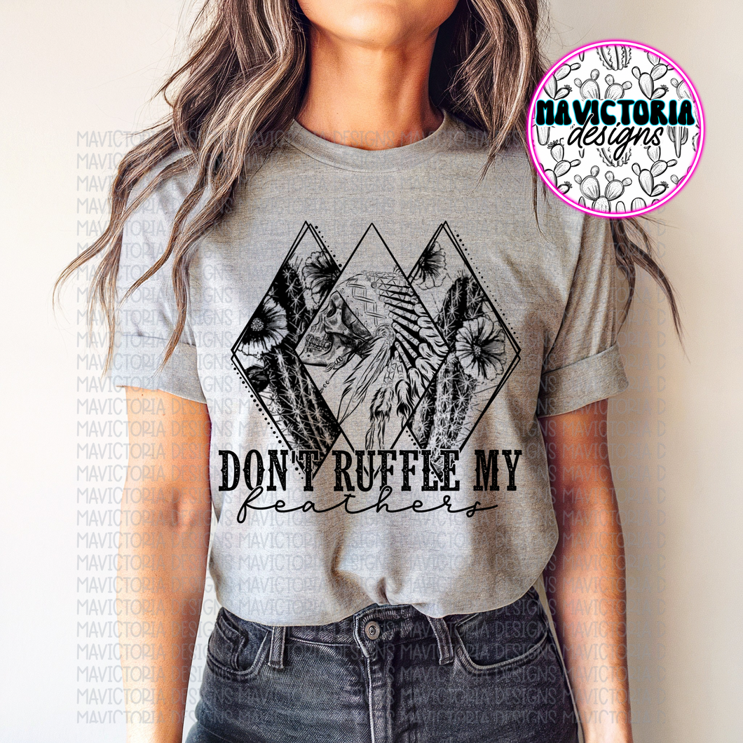 Don’t ruffle my feathers on grey hoodie, crewneck, long sleeve or tee - Mavictoria Designs Hot Press Express