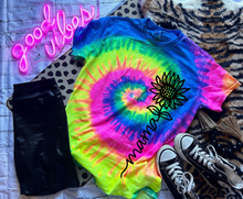 Load image into Gallery viewer, Mama Sunflower vertical on neon comfort colors Graphic tee / checkered athletic pocket shorts SOLD SEPARATELY - Mavictoria Designs Hot Press Express
