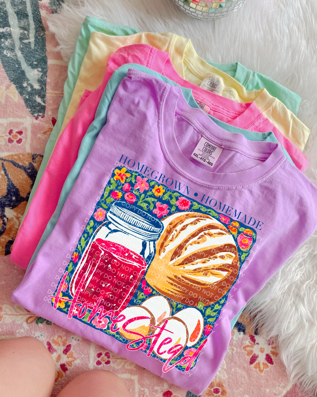 HOMEGROWN HOMEMADE HOMESTEAD western graphic tee (choose your color) - Mavictoria Designs Hot Press Express