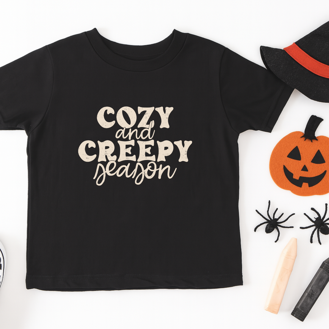 Cozy and Creepy Graphic Tee Toddler + Youth - Mavictoria Designs Hot Press Express