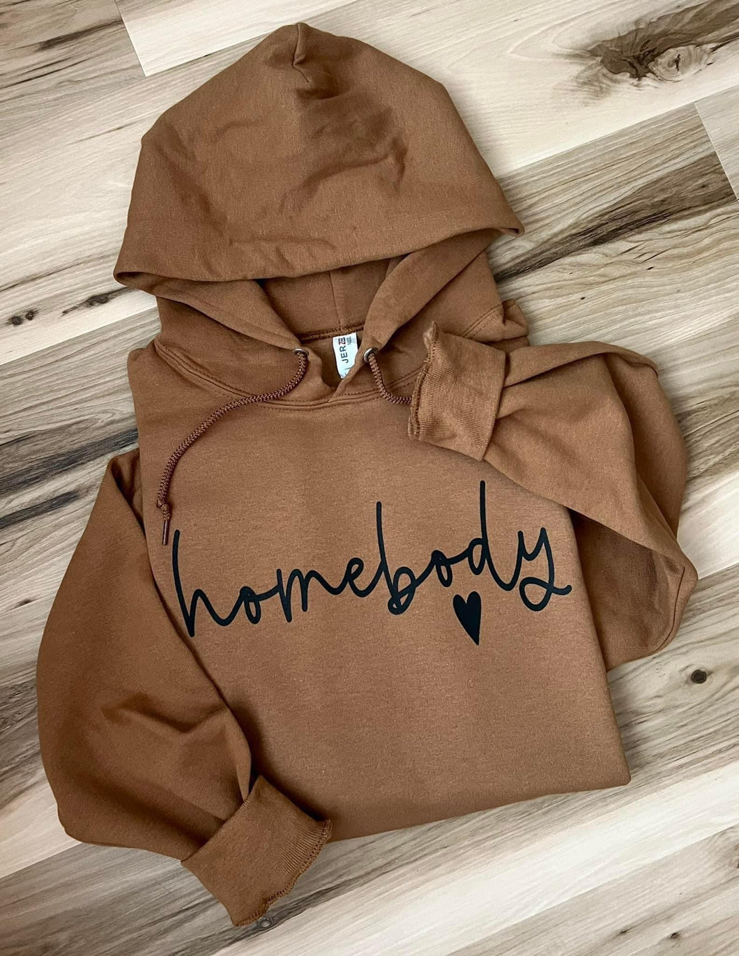 Homebody graphic hoodie in coyote brown ON SALE - Mavictoria Designs Hot Press Express
